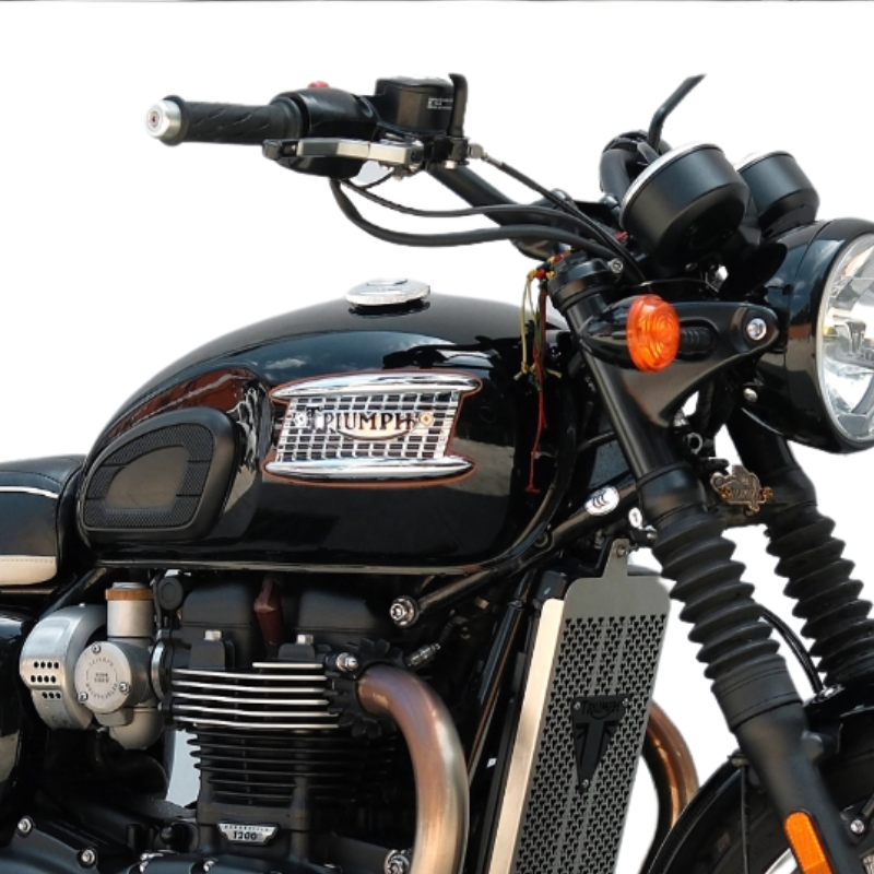 Vintage fuel tank logo Triumph T100/T120 – Silver or leather