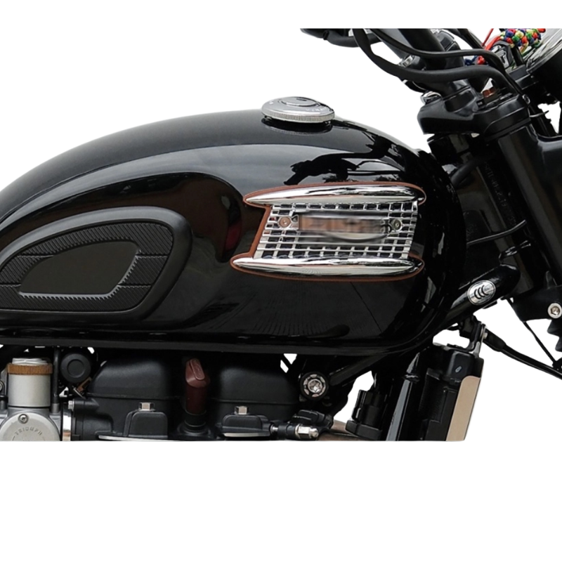 Vintage fuel tank logo Triumph T100/T120 – Silver or leather