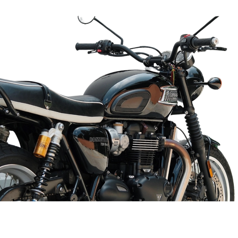Vintage fuel tank logo Triumph T100/T120 – Silver or leather