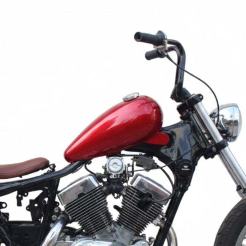 Ruby red teardrop bobber fuel tank for Virago 125/250