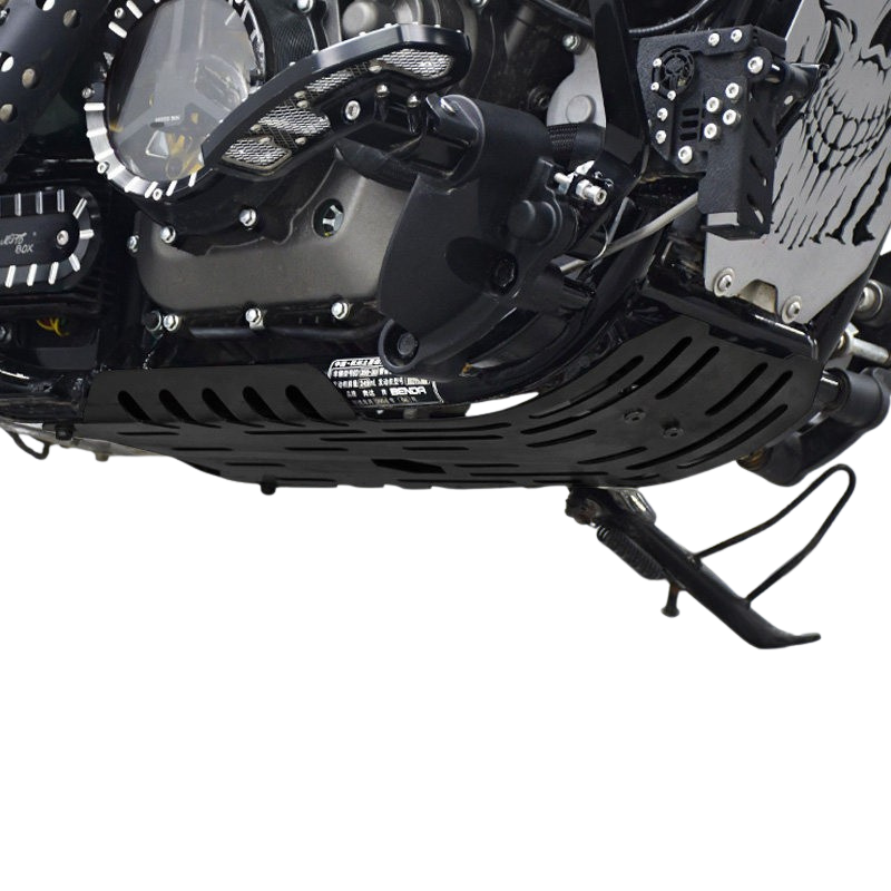 Engine skid plate for Napoleon 125/250 (Black/Silver)
