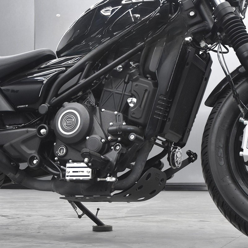 Stainless steel engine skid plate for 450 CL-C