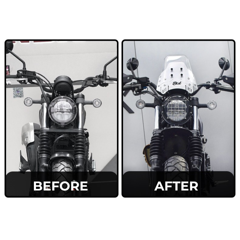 Aluminum flyscreen with plexiglass windshield for Honda CL500