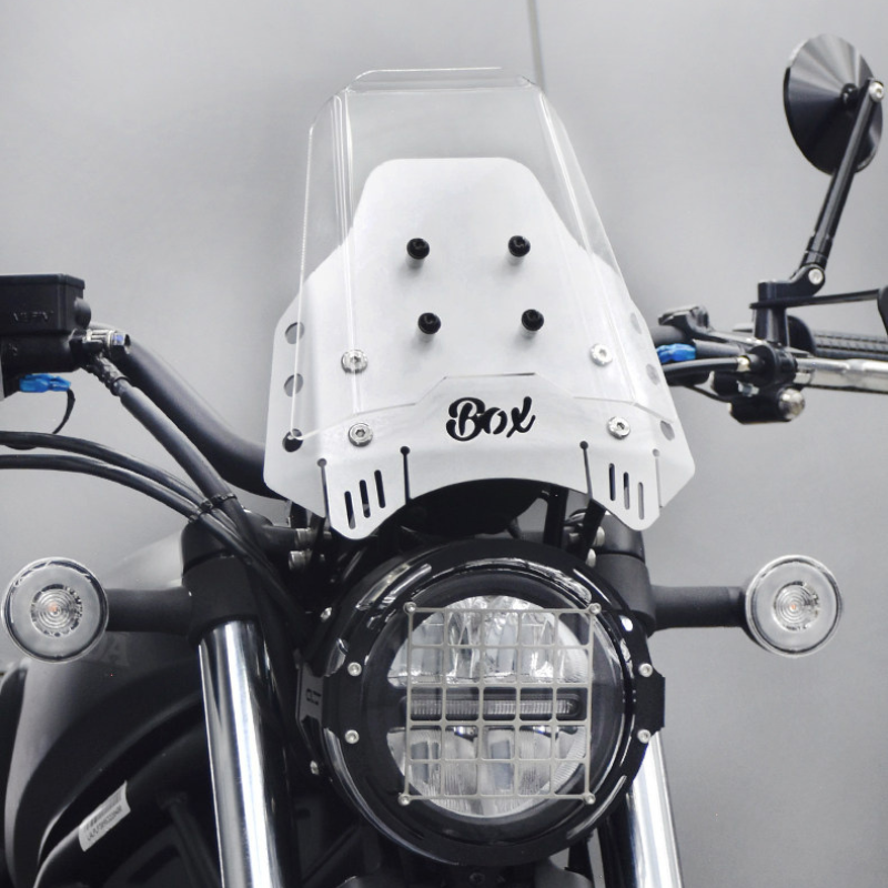 Aluminum flyscreen with plexiglass windshield for Honda CL500