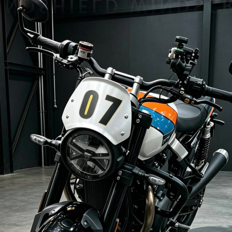 Aluminum flyscreen - Triumph Scrambler 900 / Speed Twin 900