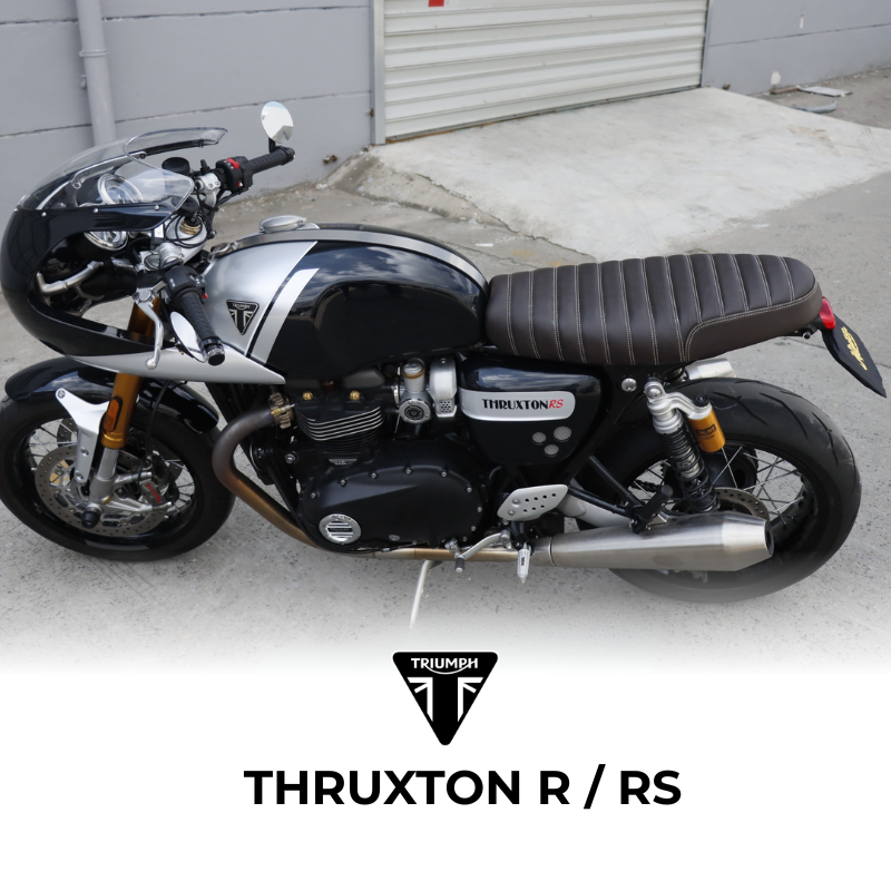 Vintage two-up seat for Thruxton 1200 R/RS