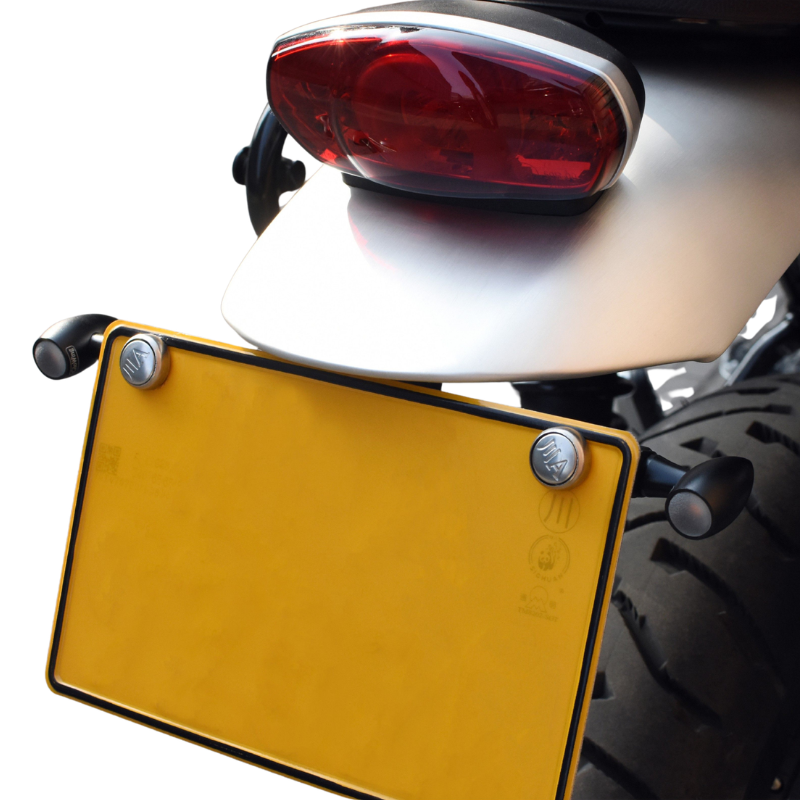 Short plate holder with LED turn signals for Scrambler 1200 XC/XE/X