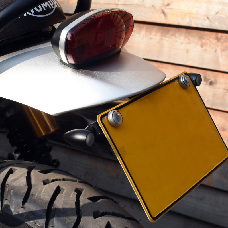 Short plate holder with LED turn signals for Scrambler 1200 XC/XE/X