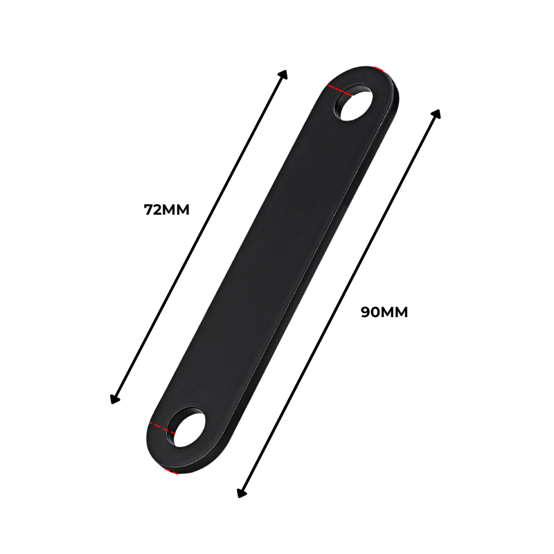 Long black M8 exhaust bracket