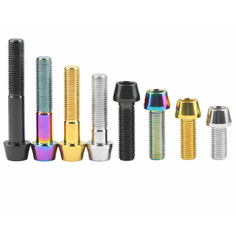 Titanium M10 brake caliper bolt with conical head