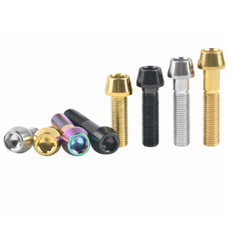 Titanium M10 brake caliper bolt with conical head