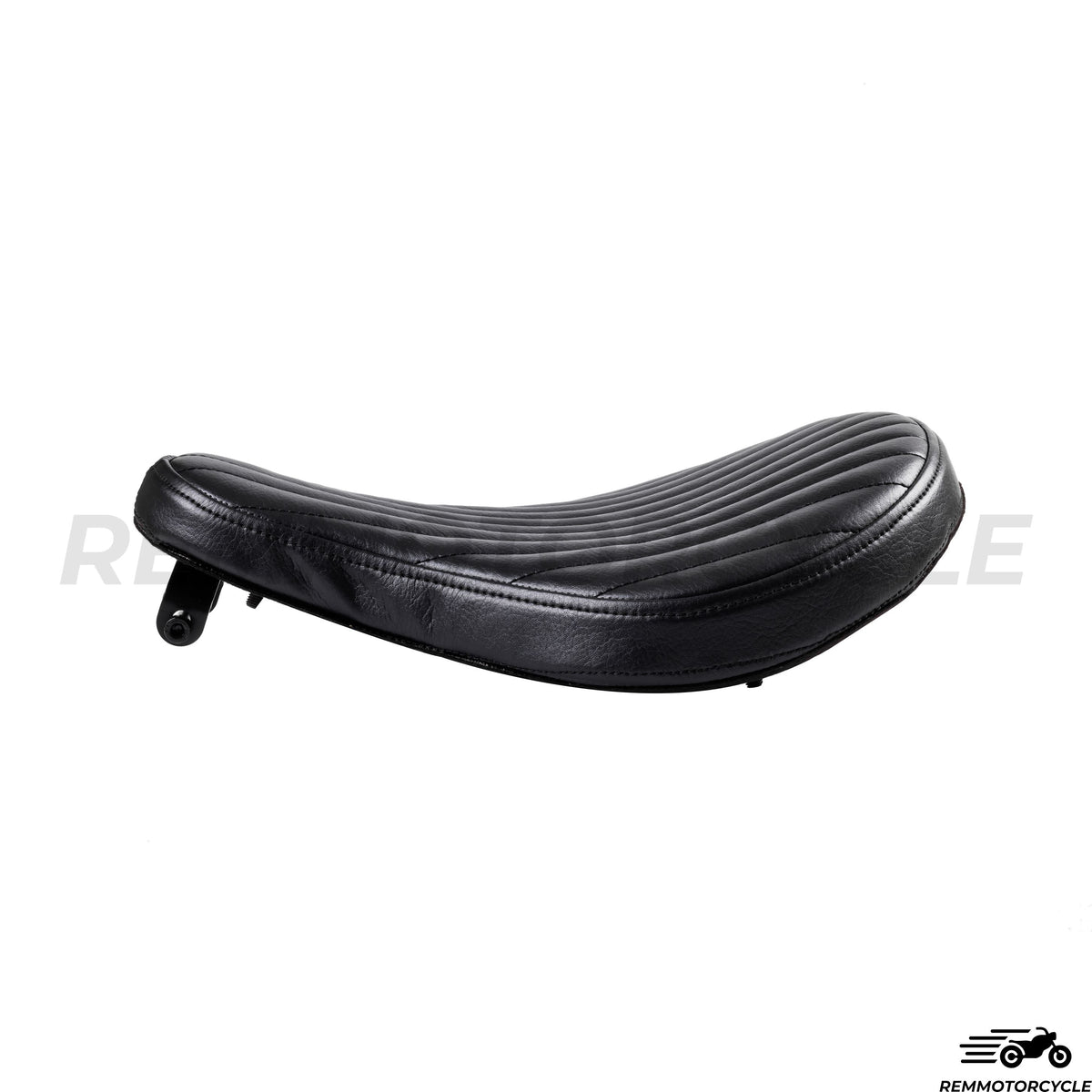 Solo seat Leather Black Bobber Chopper With Support 883N 1200c X48 72