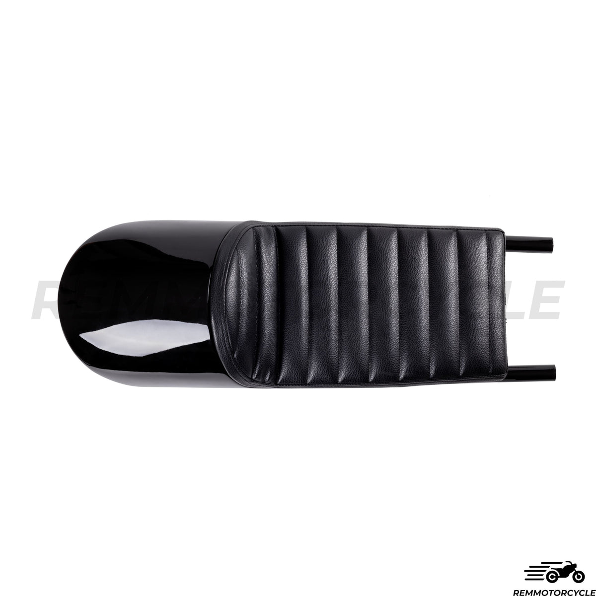 Black Metal Cafe Racer Seat with LED Loop