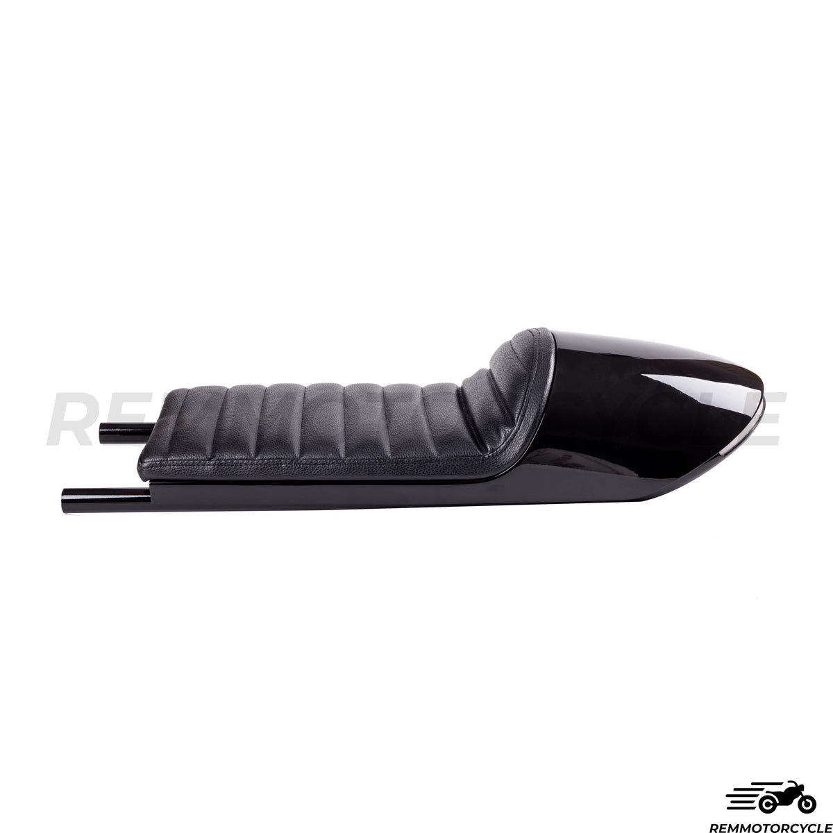 Black Metal Cafe Racer Seat with LED Loop