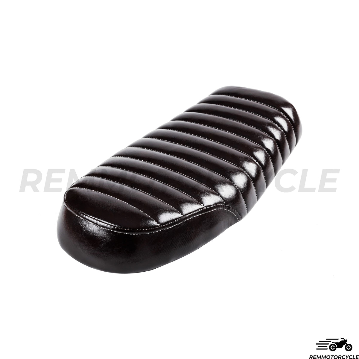 Distressed Black Seat with White Stitching