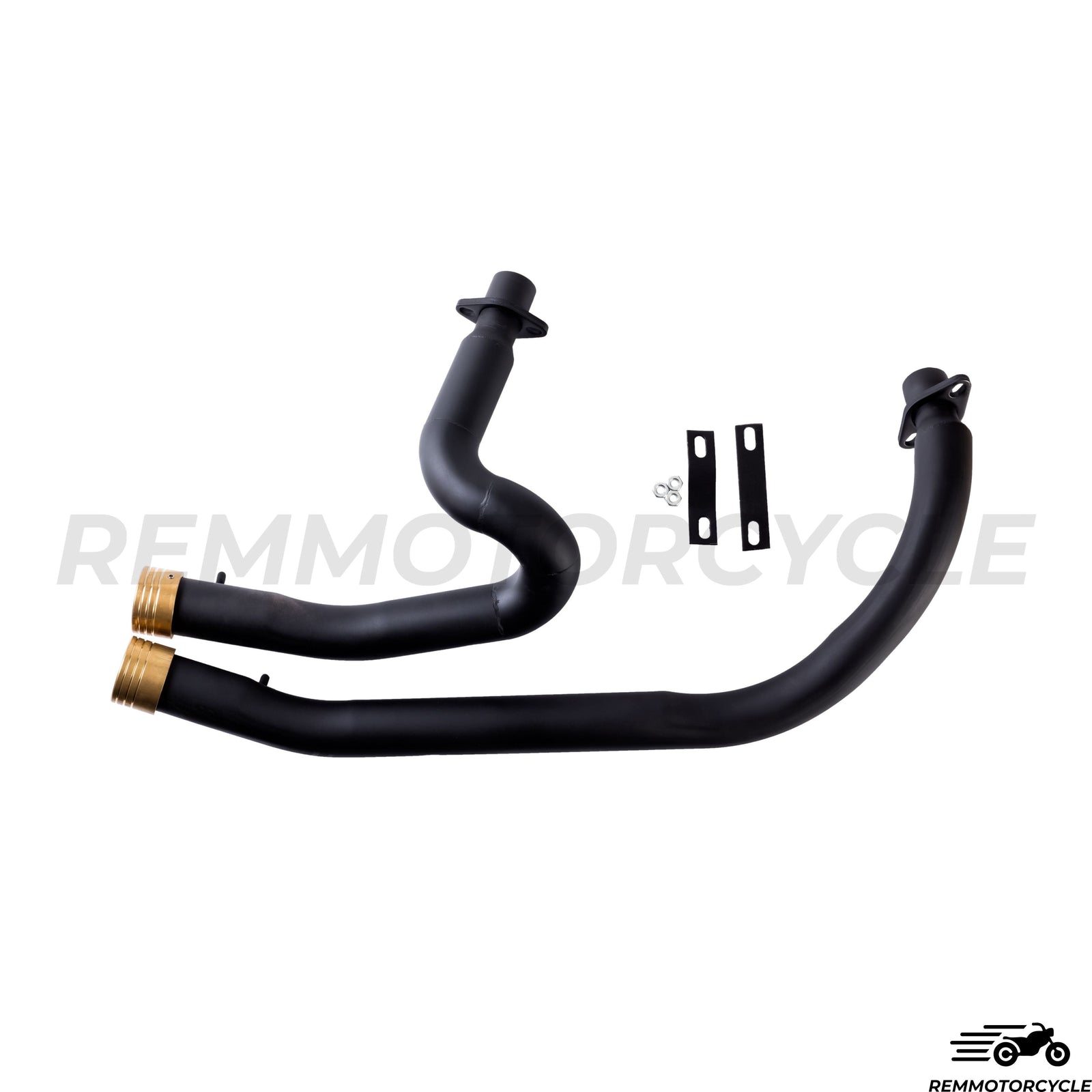 Shadow 600 Exhaust black & brass end cap
