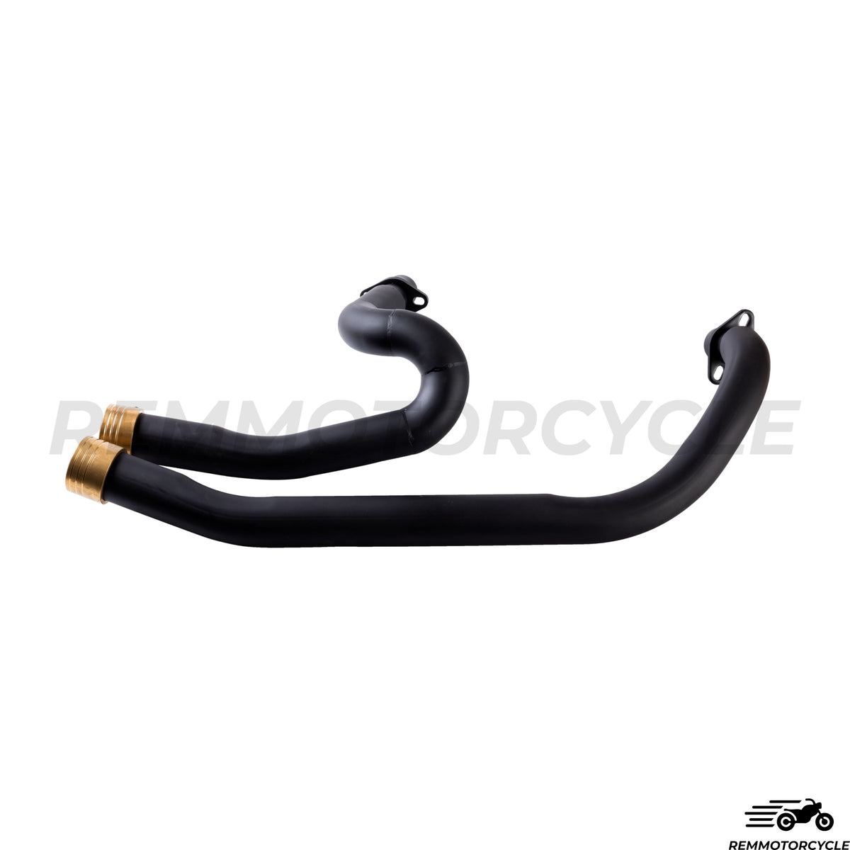 Shadow 600 Exhaust black & brass end cap