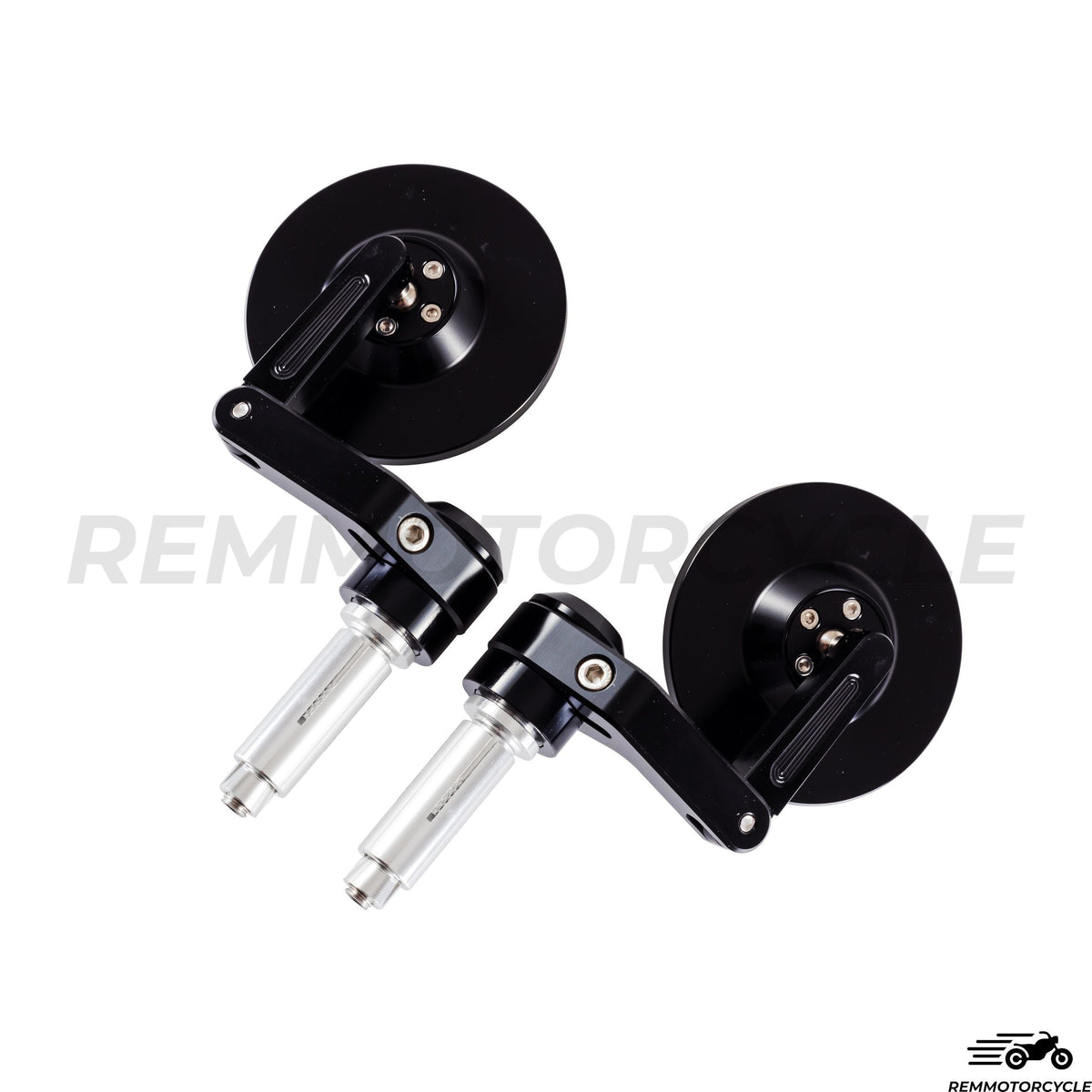 Pair of CNC Adjustable Handlebar End Mirrors