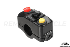 Switch button flashing bike lights and Horn Aluminium for 0.86 in (22 mm) handlebars