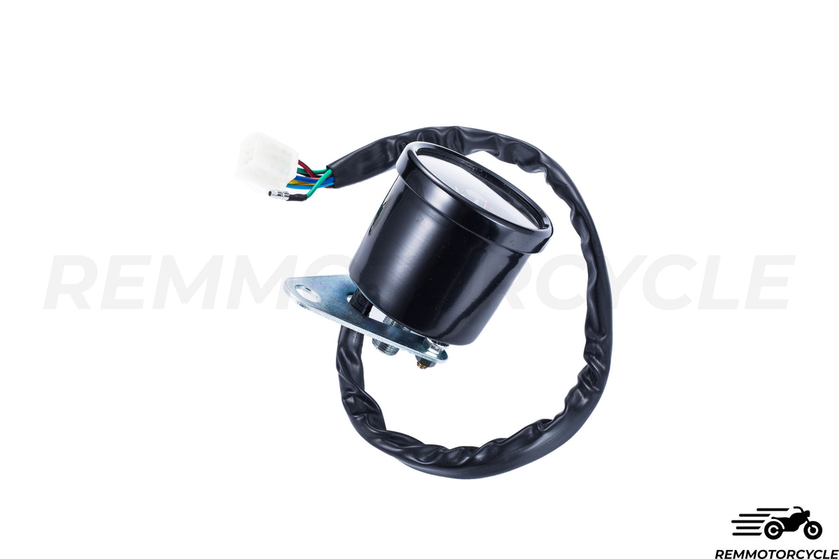 Universal Motorcycle Speedometer Km/h Black or Chrome 5 Indicators