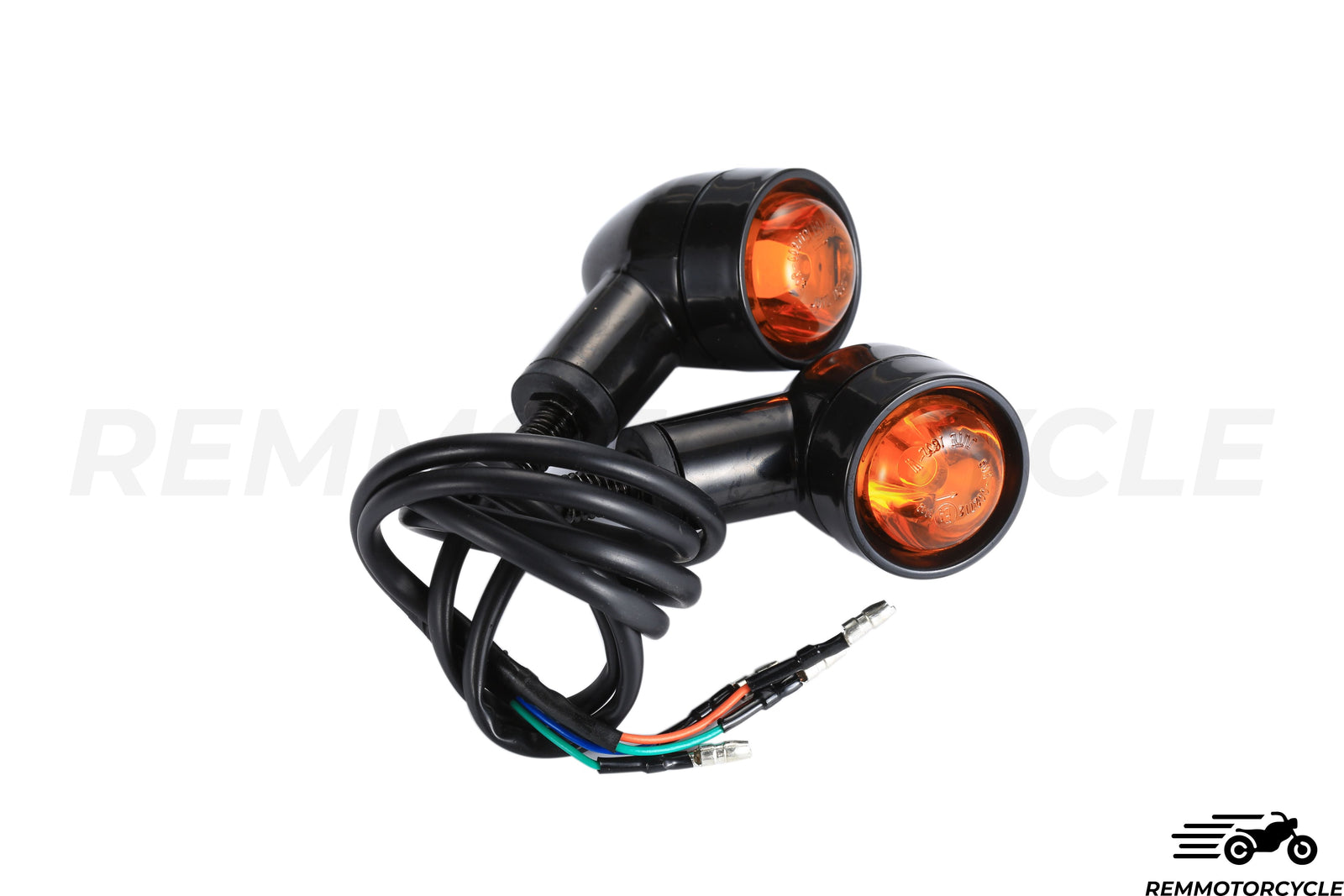 Pair of Approved Black Orange LED Turn Signal Lights