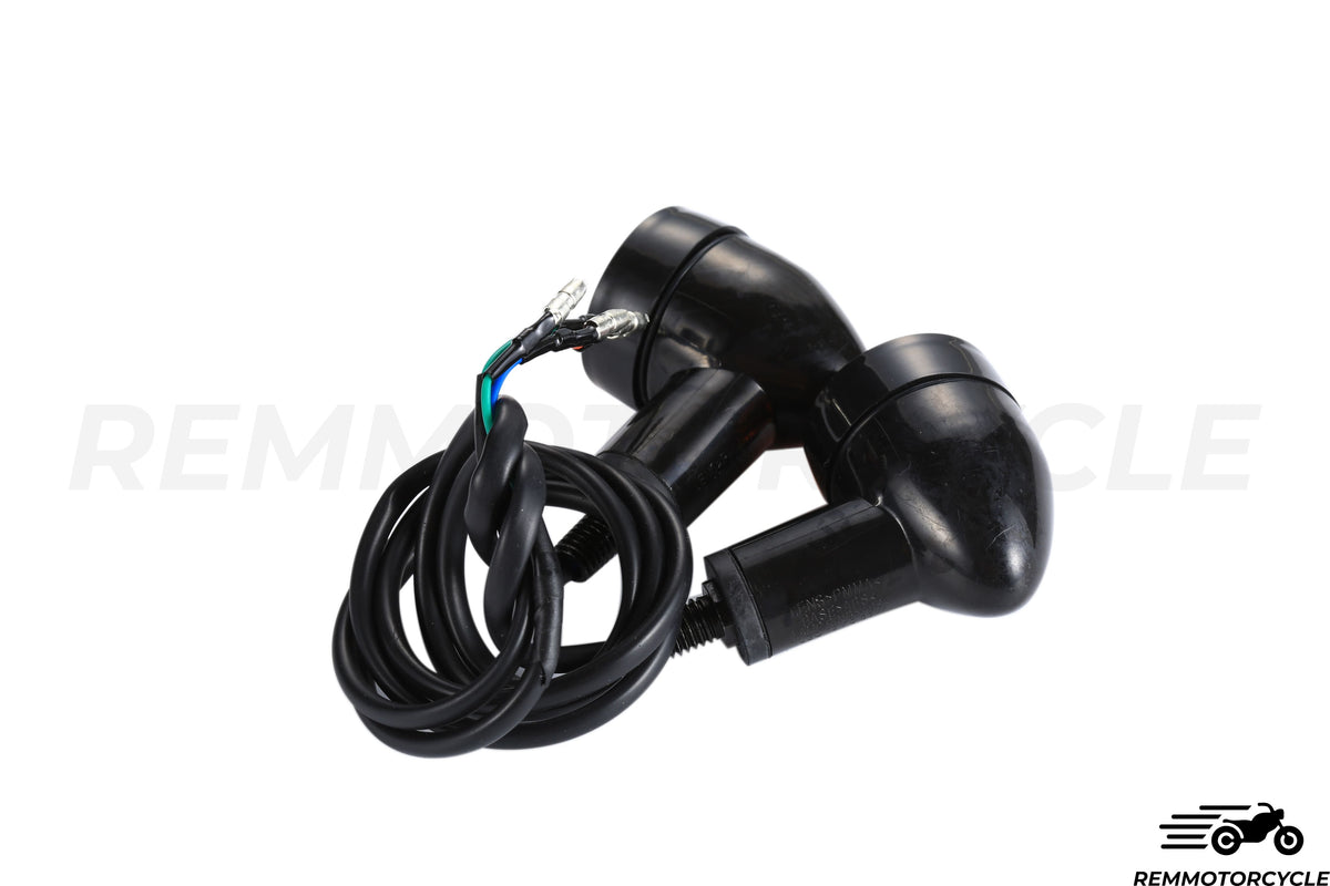 Pair of Approved Black Orange LED Turn Signal Lights