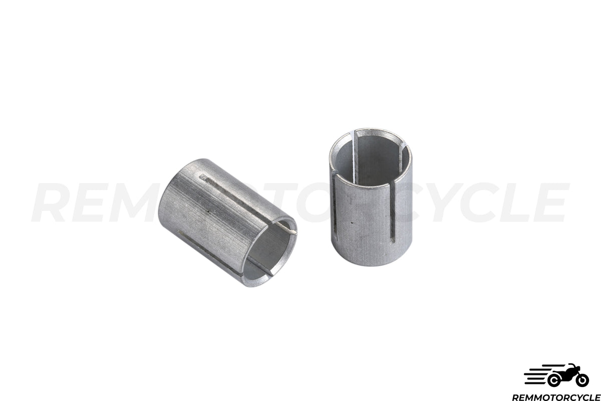 Handlebar End Aluminum CNC Round Black and Silver