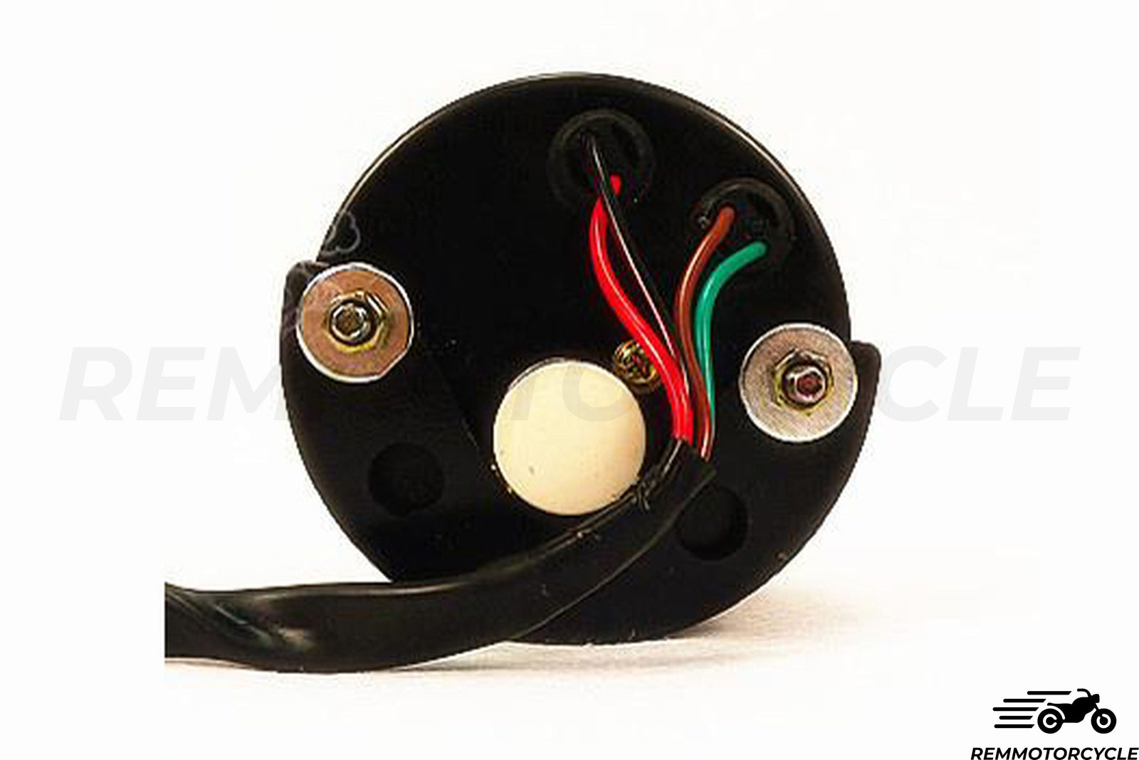 Speedometer km/h Black Circle Chrome 3.34 in (8.5 cm)