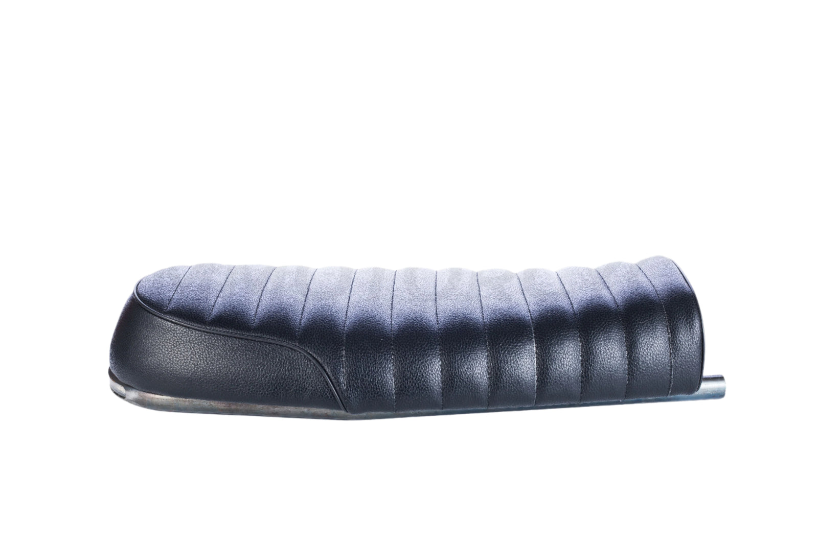 Motorcycle Seat Black + Long Flat Buckle + Integrated LED Strip