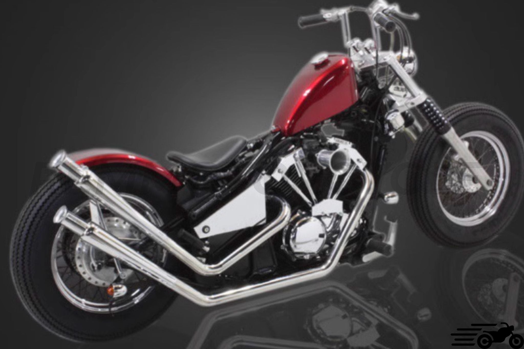 Chopper Shadow 600 Exhaust REM - Main Image