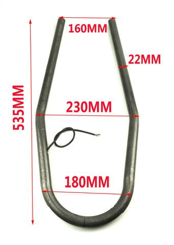 Selle Racing Marron + Boucle plate longue + LED - REMMOTORCYCLE