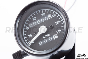 Speedometer Vintage Motorcycle km/h Universal Black with Black or White background
