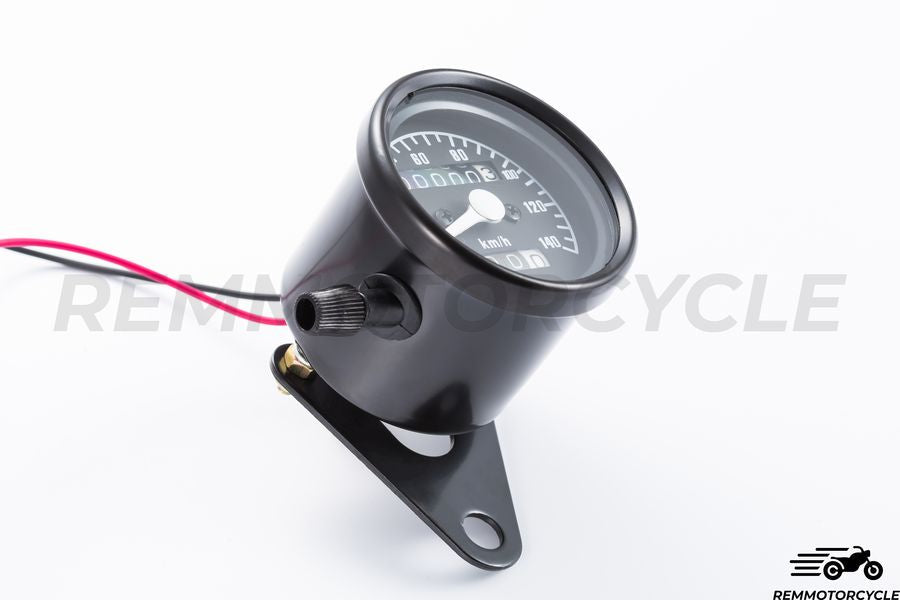Speedometer Vintage Motorcycle km/h Universal Black with Black or White background