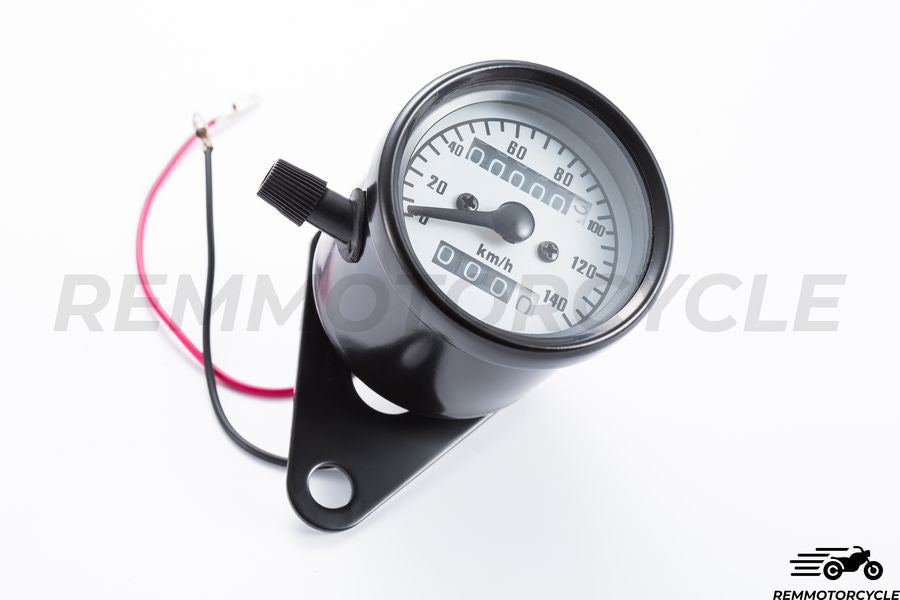 Speedometer Vintage Motorcycle km/h Universal Black with Black or White background