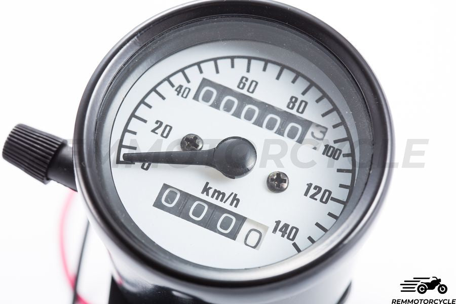 Speedometer Vintage Motorcycle km/h Universal Black with Black or White background