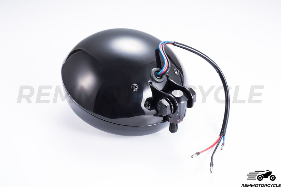 Headlight 5.9 in (15 cm) Superior Grille Black or Yellow Transparent Glass