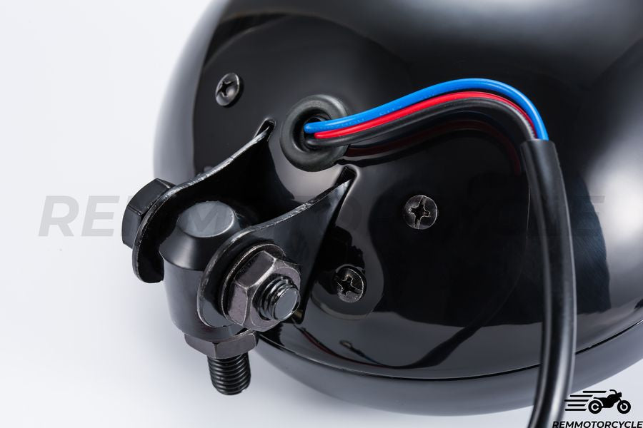 Headlight 5.9 in (15 cm) Superior Grille Black or Yellow Transparent Glass