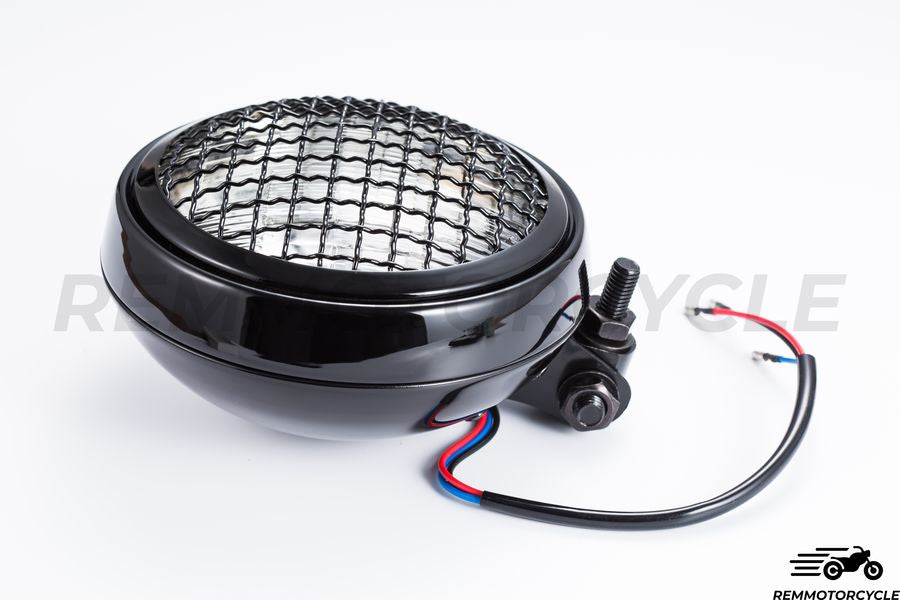 Headlight 5.9 in (15 cm) Superior Grille Black or Yellow Transparent Glass