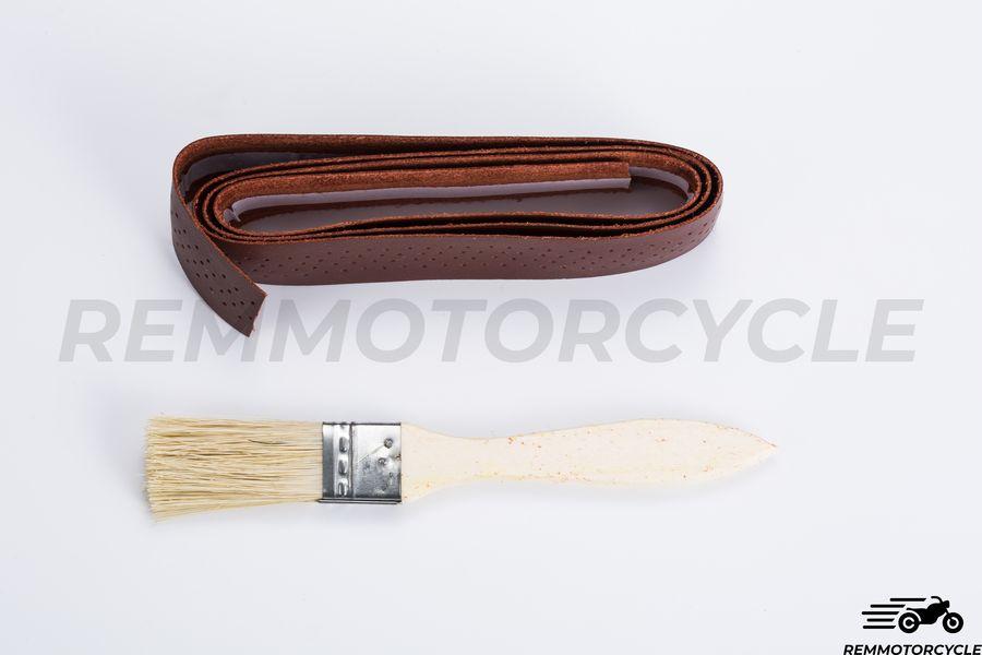 poignée moto en cuir