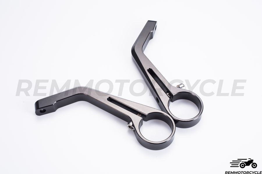 Pair of mirrors handlebar Black Round Bout 0.86 in (22 mm) version Superior CNC