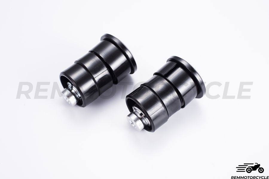 Pair of mirrors handlebar Black Round Bout 0.86 in (22 mm) version Superior CNC