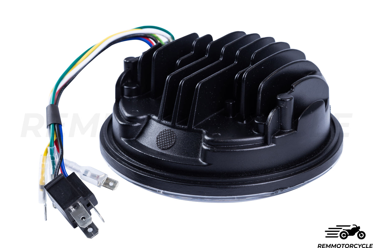 5.5" round LED headlight Integrated turn signals Harley type