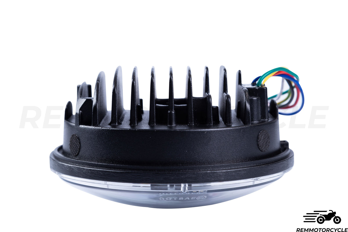 5.5" round LED headlight Integrated turn signals Harley type