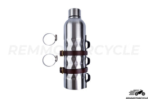 Additional motorcycle tank Diamond bottle with leather holder