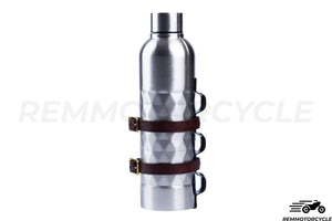 Additional motorcycle tank Diamond bottle with leather holder
