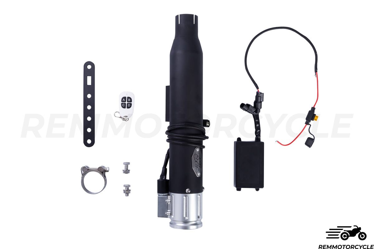 Motorcycle muffler with remote control valve