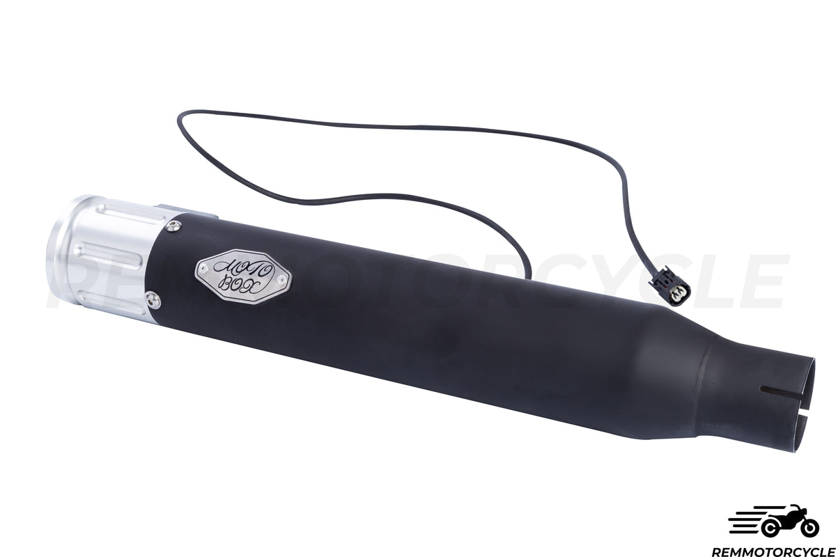 Motorcycle muffler with remote control valve