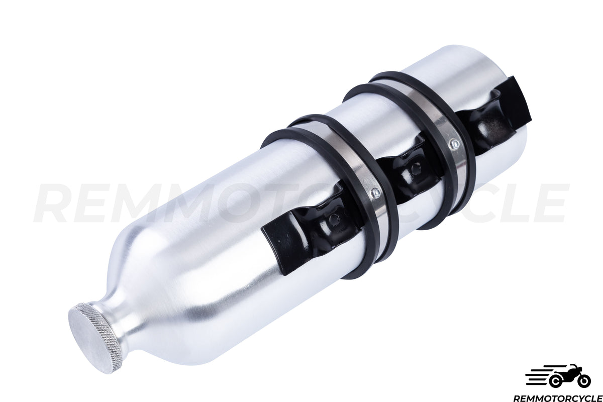 Additional Aluminum Motorcycle Fuel Tank - 1.5L Bottle with Cap and Mounting Bracket