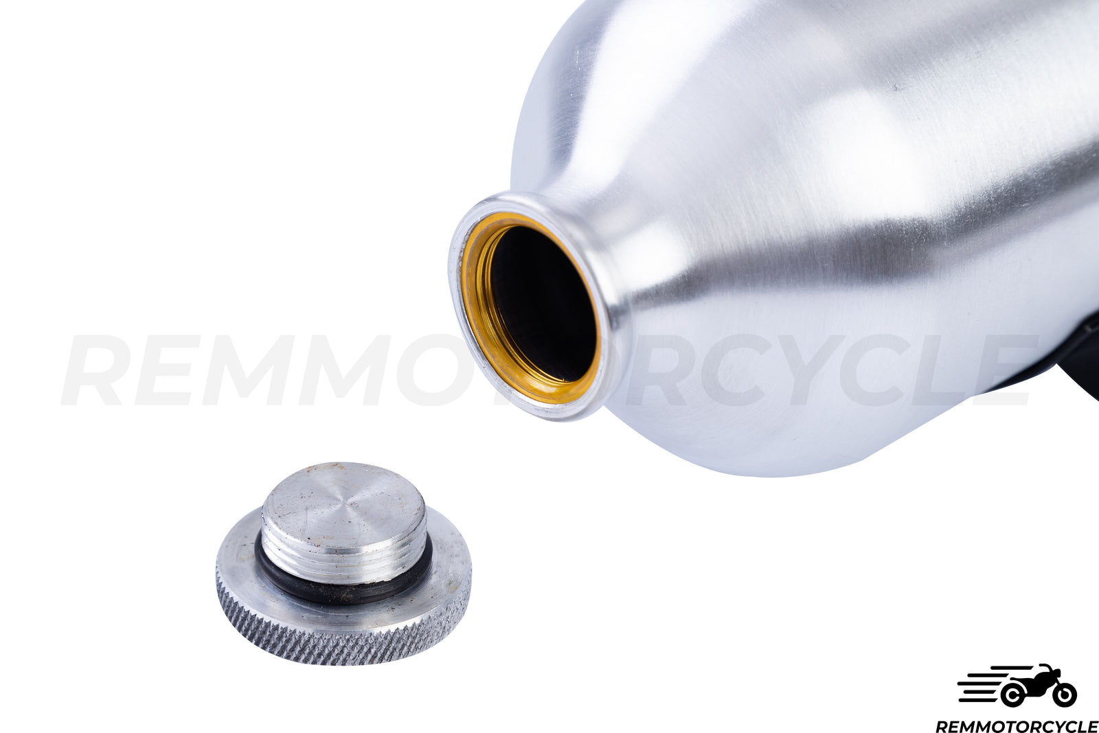 Additional Aluminum Motorcycle Fuel Tank - 1.5L Bottle with Cap and Mounting Bracket