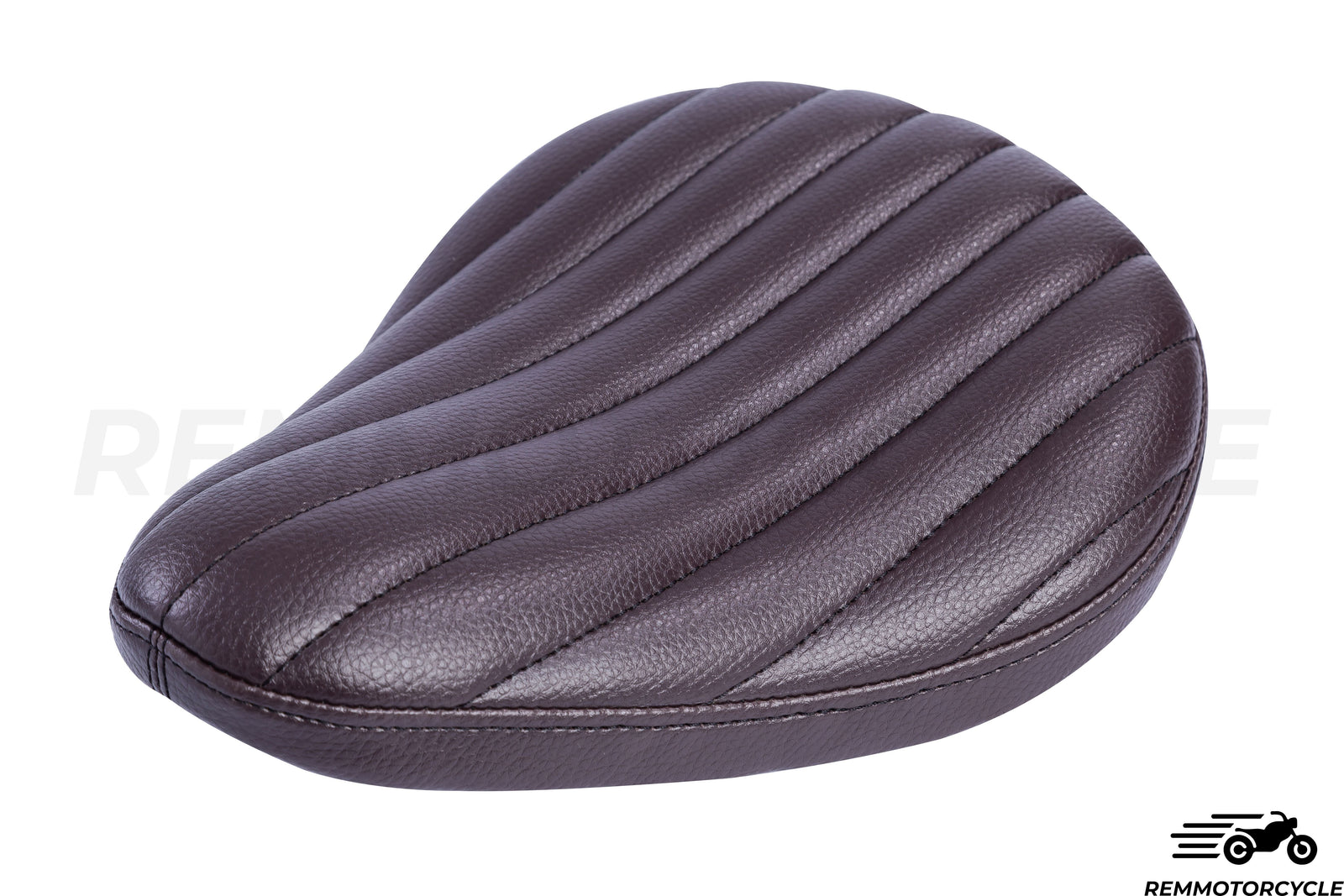 Brown Bobber Saddle - Vertical Stitching